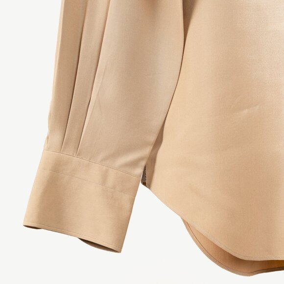 Loro Piana Tan Silk Buttoned Long-Sleeve Shirt - Picture 5 of 10